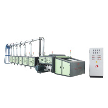 The new textile combined fiber production line is equipped with dust filter and detector textile waste recycling machine